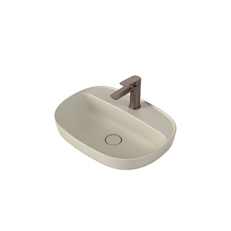 Caroma Contura II 530mm Inset Basin with Tap Landing Clay