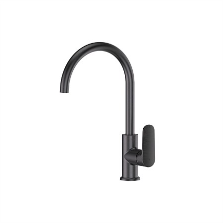 Greens Optimus Goosneck Sink Mixer PVD Gunmetal