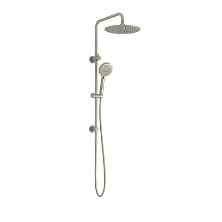 Greens Optimus Twin Rail Shower Brushed Nickel