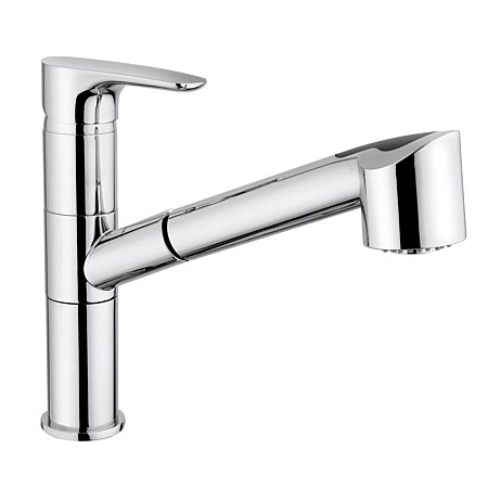 Paini Parallel Kitchen Mixer With Pull Out Spray Chrome