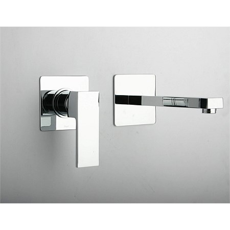 Paini Dax R W/Mounted Basin Mixer With Square Spout Brushed Nickel