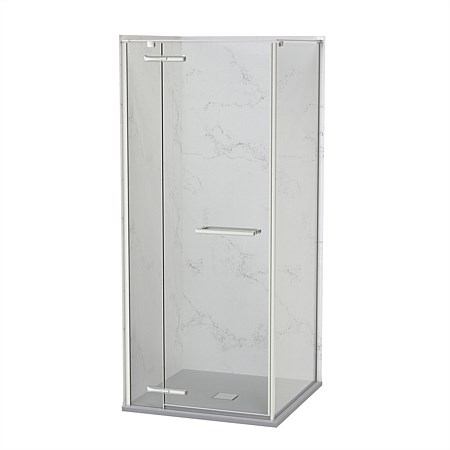 Athena Artus 900mm SlateForma 2 Wall Tile Shower Enclosure Stone Brushed Nickel