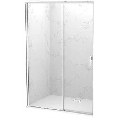 Athena Motio 2 SlateForma 1200mm 3 Sided Tile Shower Chalk/Chrome