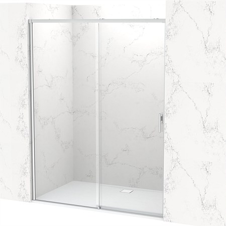 Athena Motio 2 SlateForma 1600mm 3 Sided Tile Shower Chalk/Chrome