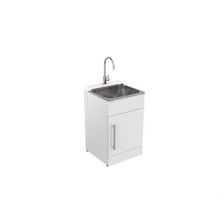 Supertub Standard Laundry Tub with Stainless Steel Gooseneck Stainless Steel Tap
