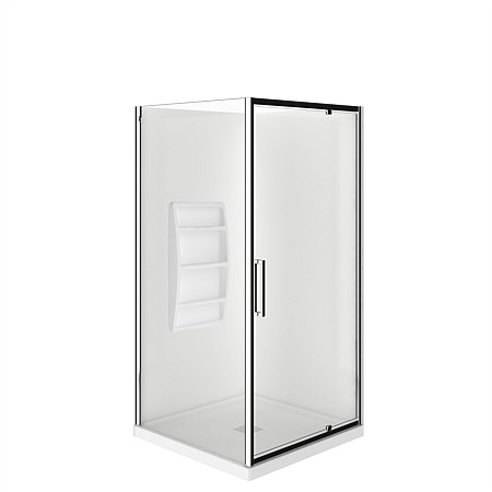 Elementi Evolve 2 Sided 1000 x 1000mm Moulded Wall Wall Shower Enclosure Chrome