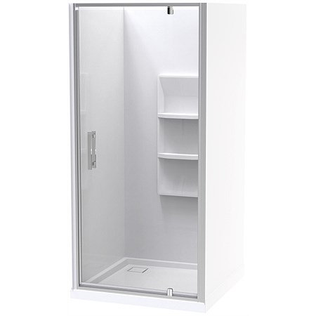 Athena Soul 900mm 3 Sided Alcove Moulded Shower Enclosure Satin