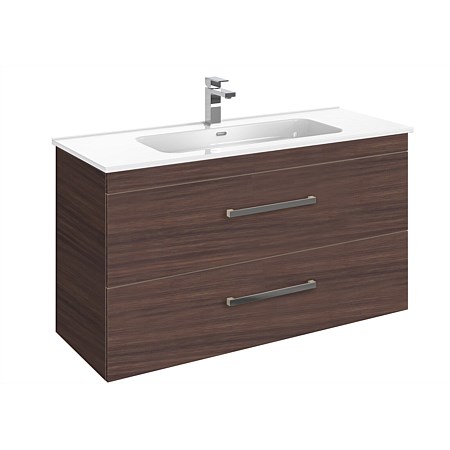 LeVivi York 1200mm Double Stack Wall-Hung Vanity Walnut