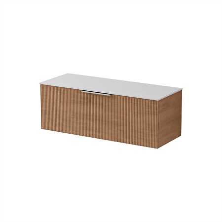 LeVivi Positano 1200mm Solid Surface Single Drawer Vanity Devon Oak