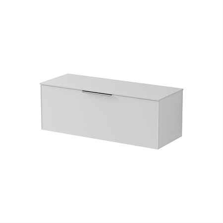 LeVivi Positano Edge 1200mm Wall-Hung Solid Surface Single Drawer Vanity Matt White