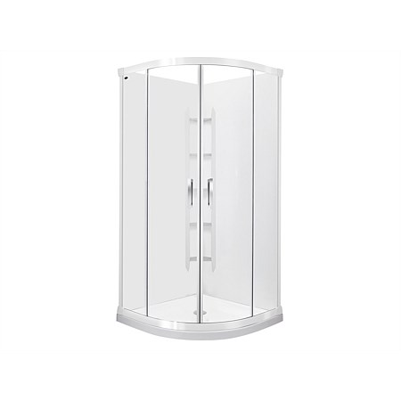 Englefield Azure II 1000mm Round Corner Contour Shower Enclosure White