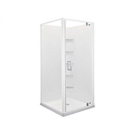 Englefield Azure II 1000mm Square Corner Contour Shower EnclosureWhite