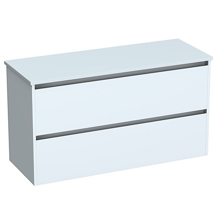 LeVivi Cibolo Prima 1200mm Double Drawer Wall-Hung Vanity White