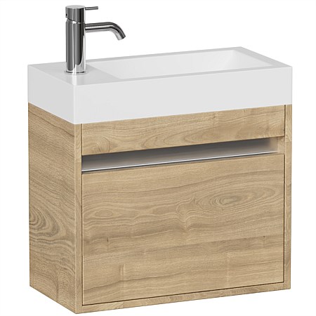 LeVivi Capri 500mm Slim Wall-Hung Vanity Ranfurly Oak