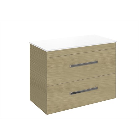 LeVivi York Prima 900mm Double Stack Wall-Hung Vanity Light Oak