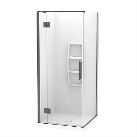 Clearlite Raya 900mm 2 Sided Moulded Shower Enclosure Gunmetal
