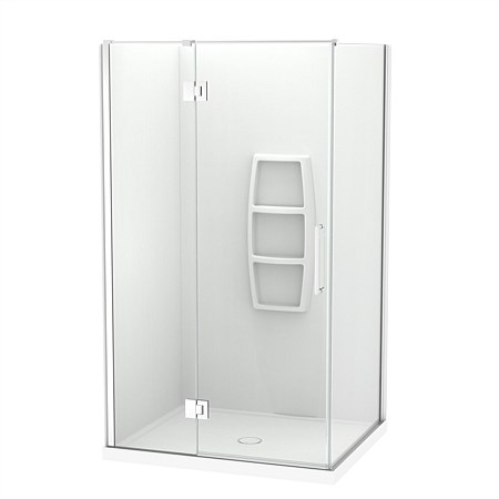 Clearlite  Raya 1200mm 2 Sided Moulded Shower Enclosure Chrome