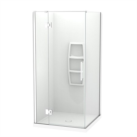Clearlite Raya 1000mm 2 Sided Moulded Shower Enclosure Chrome