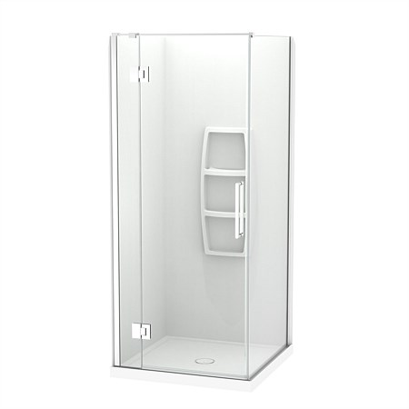 Clearlite Raya 900mm 2 Sided Moulded Shower Enclosure Chrome