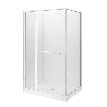 LeVivi Nest 1200x900mm Flat Wall Shower Enclosure Left-hand White