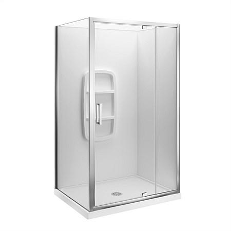 LeVivi Camden 1200x900mm Moulded Wall Shower Enclosure Right-hand Polished