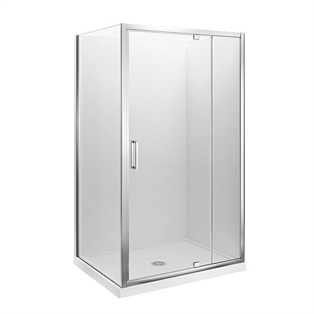 LeVivi Camden 1200x900mm Flat Wall Shower Enclosure Right-hand Polished